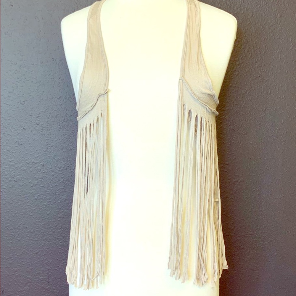 Fringe over top tan